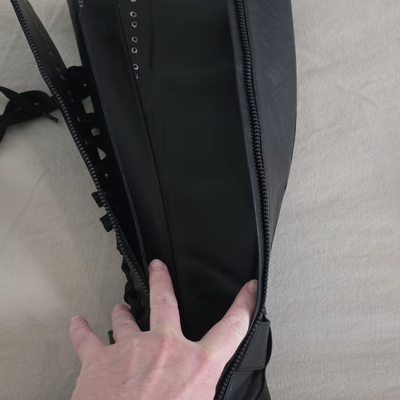 Dolls Kill Black Combat Boots with Pockets - Picture 6 of 12